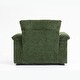 preview thumbnail 7 of 9, Modern Oversized Chair with Ottoman,Chenille Fabric Sofa Bed,Accent Chair Comfy Sofa with Cupholders and USB Charging Ports