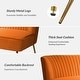 preview thumbnail 103 of 114, HULALA HOME Monica Modern Velvet Curved Tufted Back Loveseat with Metal Tapered Legs
