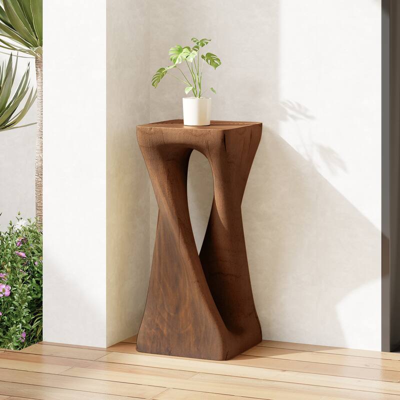 Christopher Knight Home - Aurelian Quenby MGO Twist End Table with Wood-Grain Texture