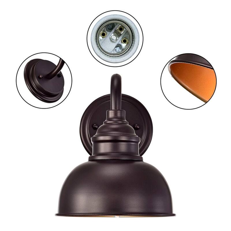 Lummilen 1 Light Farmhouse Dimmable Wall Bath Sconce
