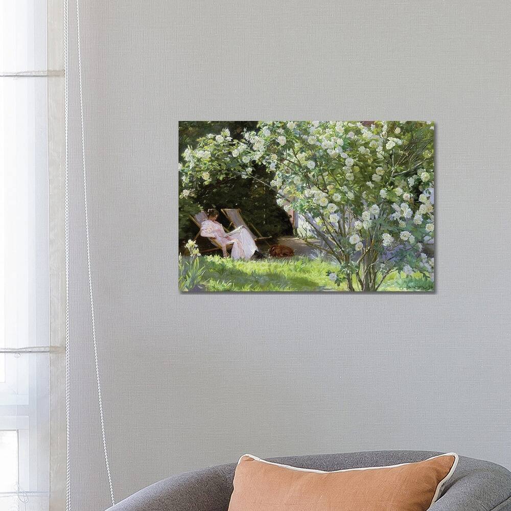 iCanvas "Roses, Or The Artist'S Wife In The Garden At Skagen , 1883" by Peder Severin Kroyer Canvas Print