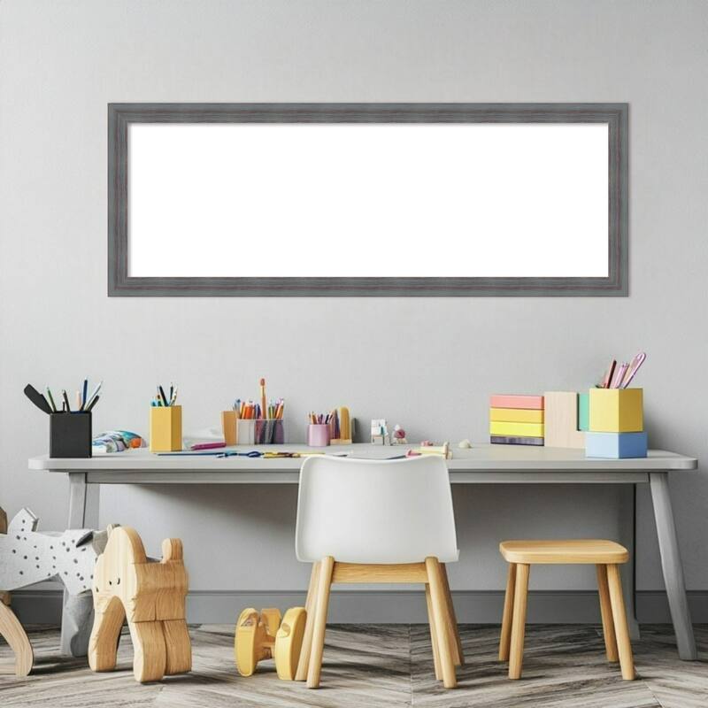 Amanti Art Dixie Blue Grey Rustic Framed Dry Erase Magnetic Board
