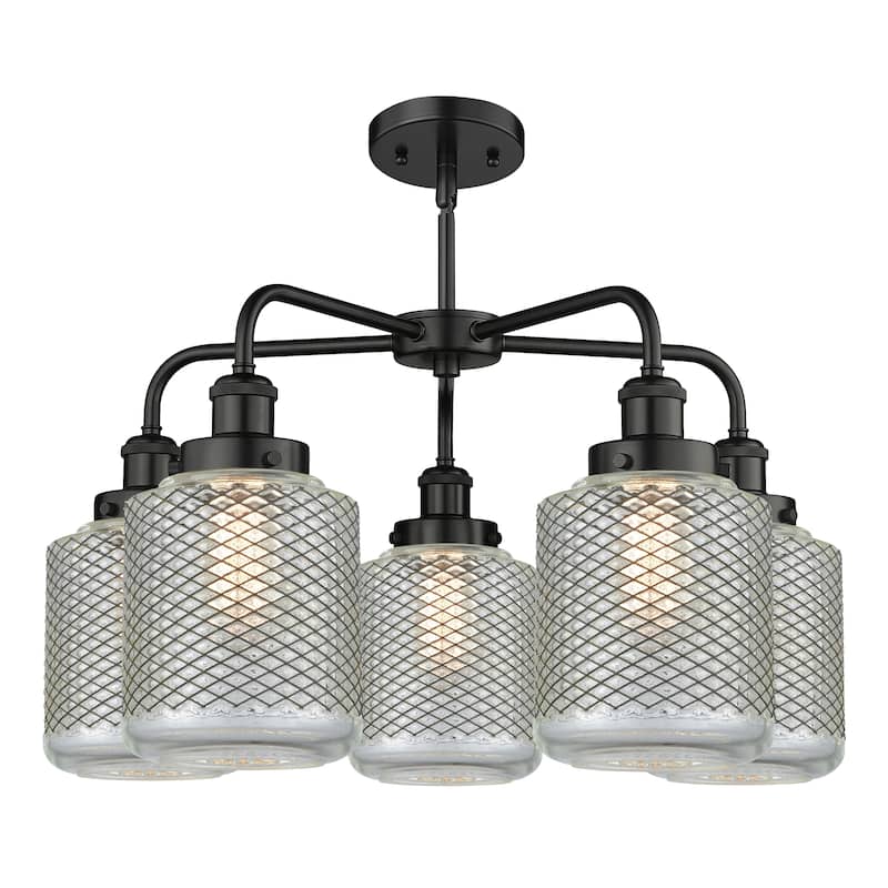 Innovations Lighting Edison - 5 Light 24" Stem Hung Chandelier