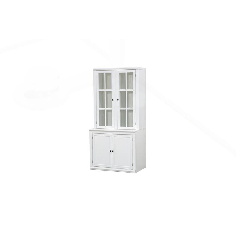 75.25in Tall Display Cabinet with Double Glass Doors