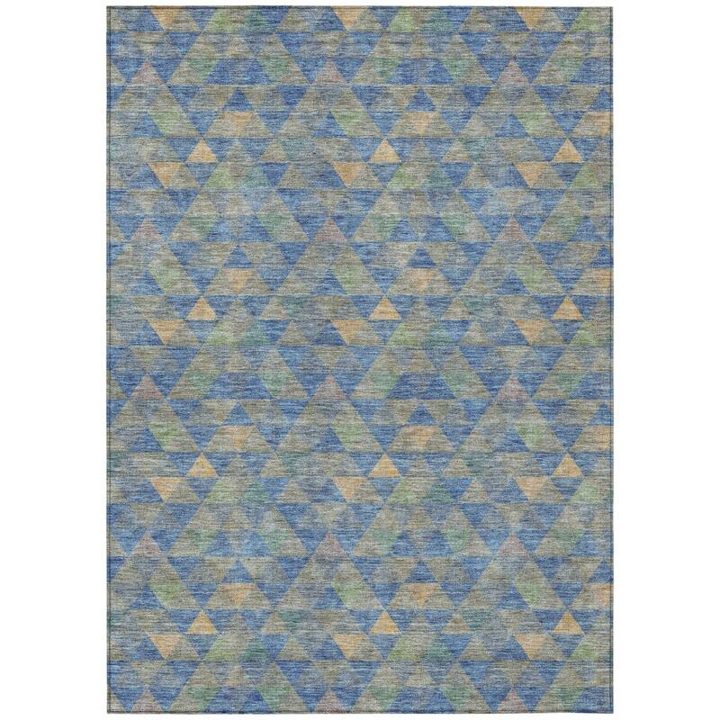 HomeRoots Geometric Transitional Rectangle Outdoor Rug
