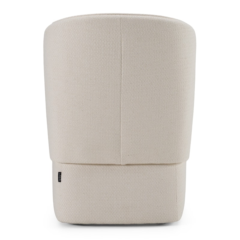 Modrest Souza Modern Beige Fabric Swivel Dining Chair