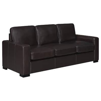 Boardmead Upholstered Track Arm Sofa Dark Brown