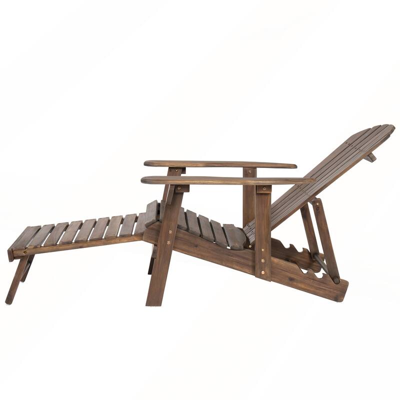 Rustic Acacia Wood Folding Adirondack Chair