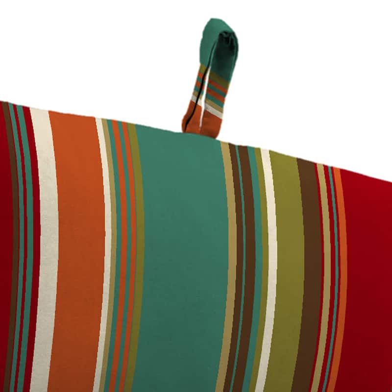 22" x 44" Outdoor Chair Cushion with Ties and Loop - 44'' L x 22'' W x 4'' H