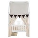 preview thumbnail 14 of 18, Twin Size Bed with Arched Canopy and Integrated Drawers , Pinewood Construction, Playful Tent
