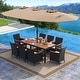 preview thumbnail 12 of 112, Costway 11 PCS Patio Wicker Dining Set with Double-Sided Outdoor - See Details