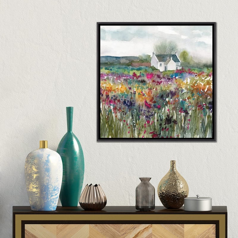 iCanvas "Wildflower Cottage" by Carol Robinson Framed