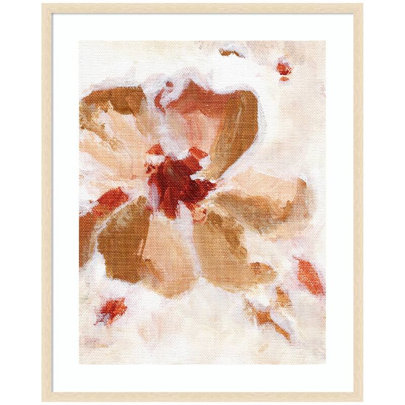 Kate and Laurel Framed Art Painterly Brown Blossom ll by Nikita Jariwala - 34x42 - Natural