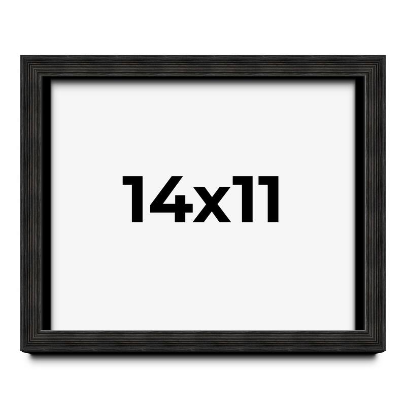 14x11 Shadow Box Black Rustic Barnwood Display Frame | 1.125 Inch