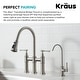preview thumbnail 9 of 66, Kraus Allyn Traditional 3-Function Bridge Pulldown Kitchen Faucet