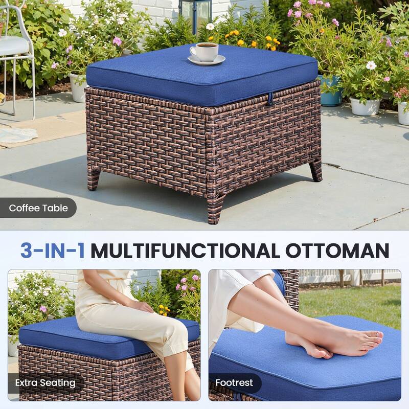Pocassy Outdoor Sofa with Patio Chairs Funiture Set