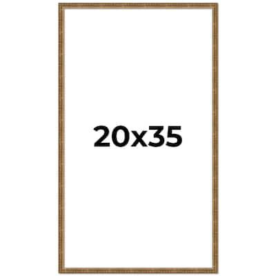 20x35 Frame Gold Kingsley Distressed Solid Wood Picture Frame Width