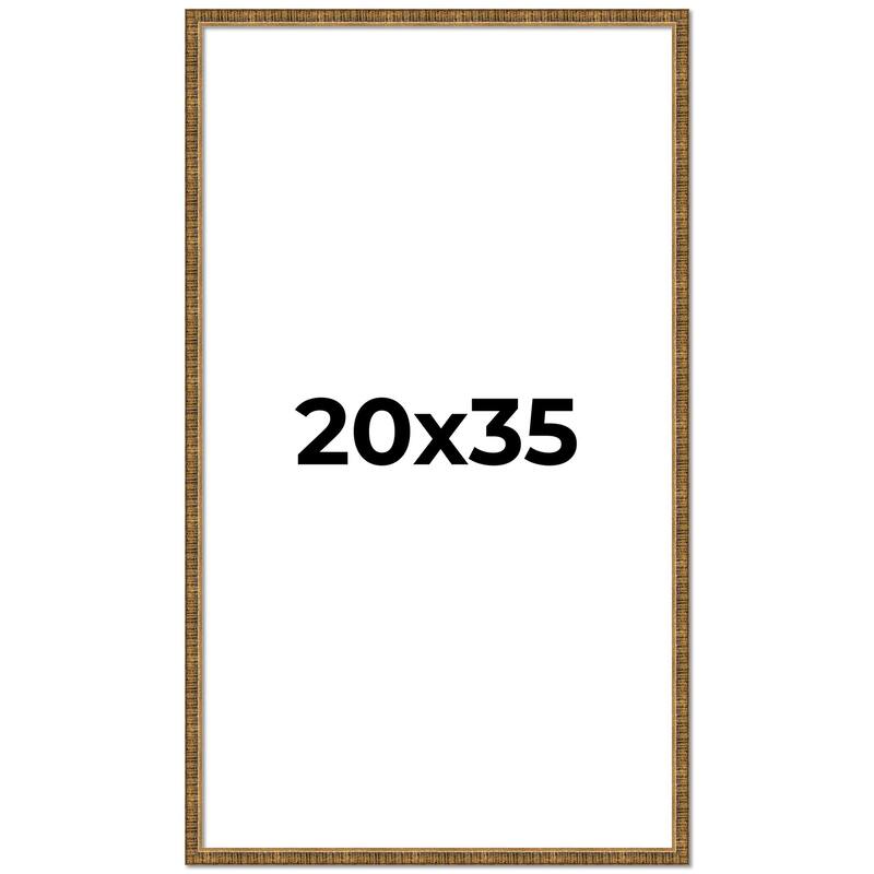 20x35 Frame Gold Picture Frame - Complete Modern Photo Frame Includes