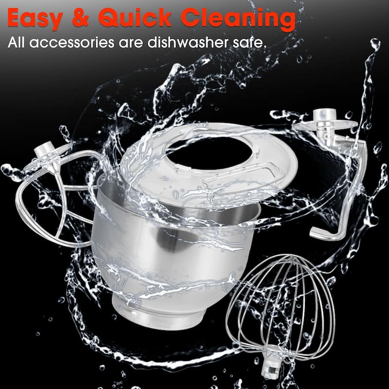 5.5-Quart Modern 6 Speeds Tilt-Head Kitchen Stand Mixer