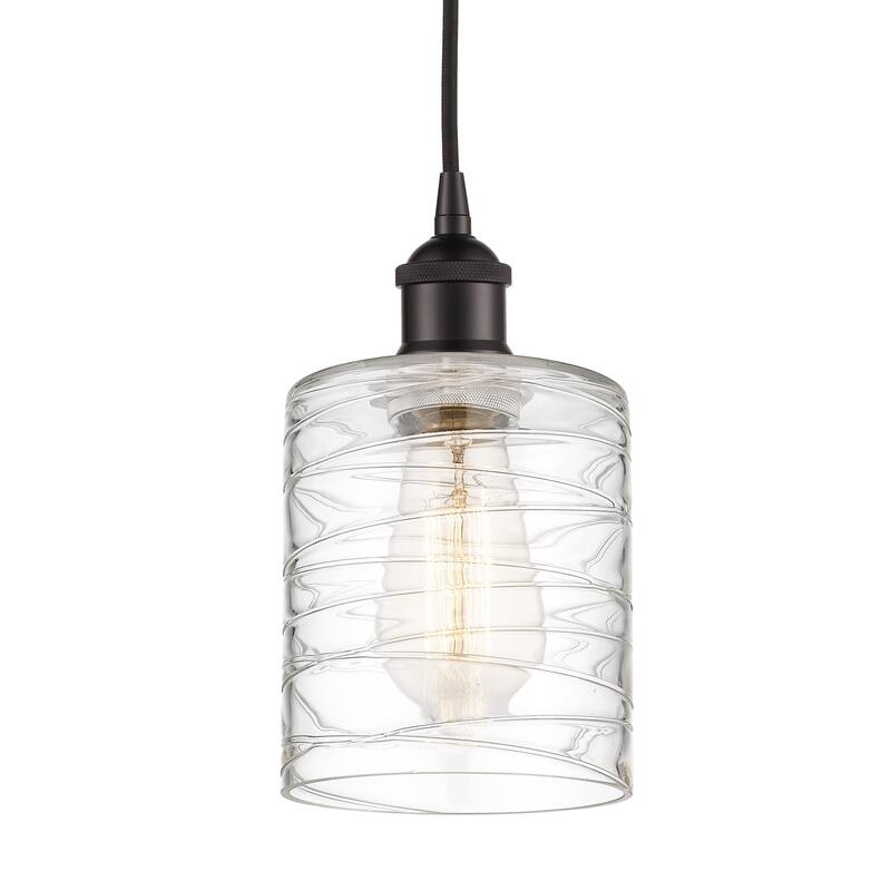 Innovations Lighting 616-1P-8-5 Cobbleskill Pendant Cobbleskill 5" - Oil Rubbed Bronze / Deco Swirl