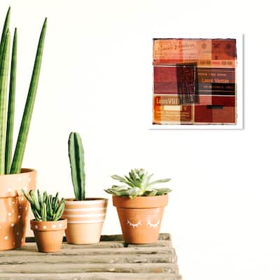 Wynwood Studio Prints Fashion and Glam Travel Tags Red and Dark Red Glam Wall Art Canvas Print