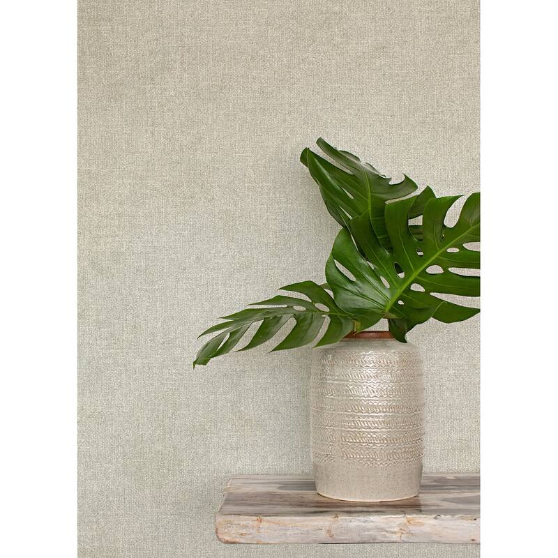 Chesapeake Homespun Grey Textured Wallpaper