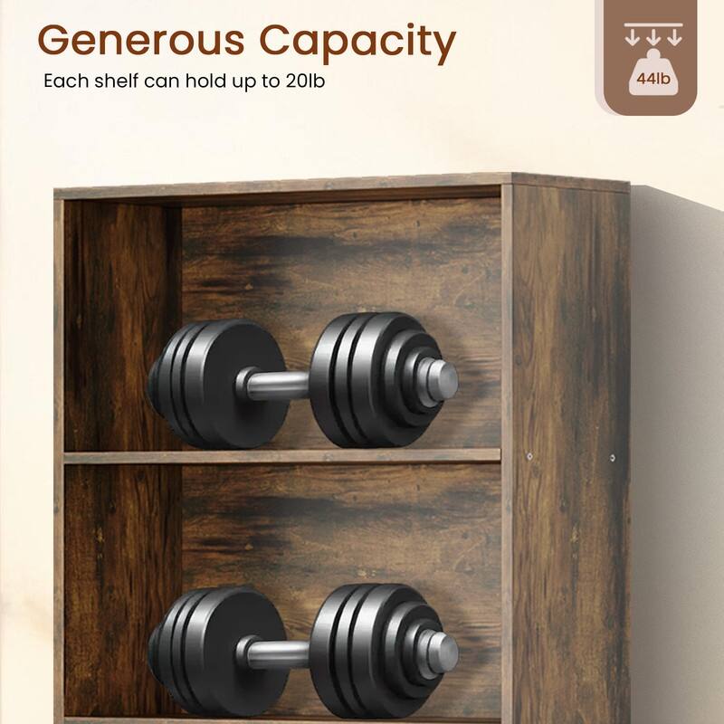 Modern Minimalist Storage Shelf - 6 Tiers, MDF Build