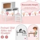 preview thumbnail 15 of 18, Costway Kids Desk and Chair Set Study Writing Workstation with Hutch & - See Details