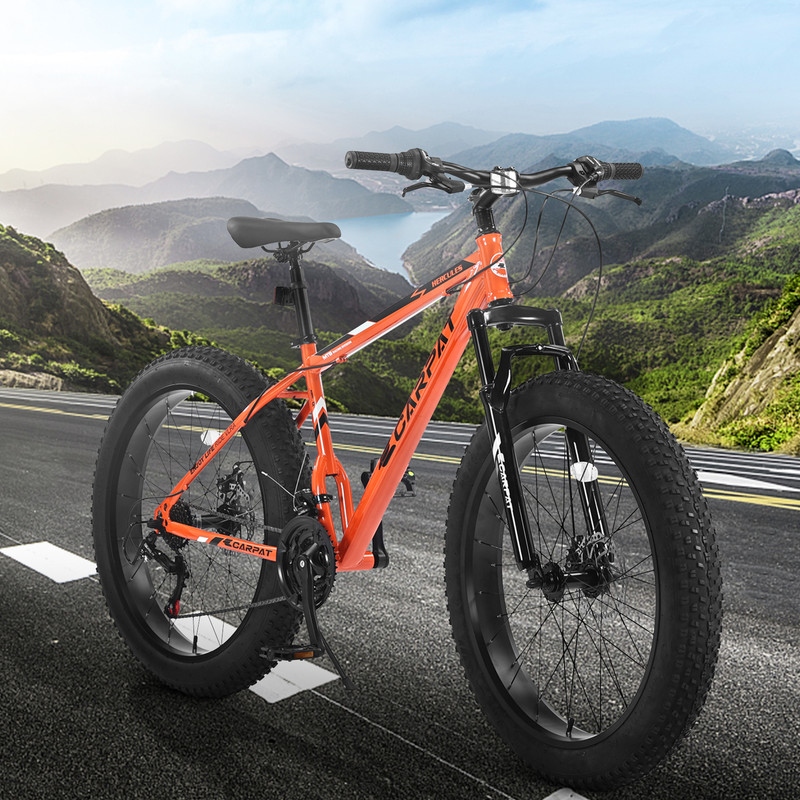 26 Fat Tire Bike 21 Speed Mountain Bike Front Suspension Mountain Trail Bike Urban Commuter City Bicycle On Sale Bed Bath Beyond 39070725