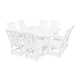 preview thumbnail 7 of 10, POLYWOOD Vineyard 9-Piece Farmhouse Dining Set White