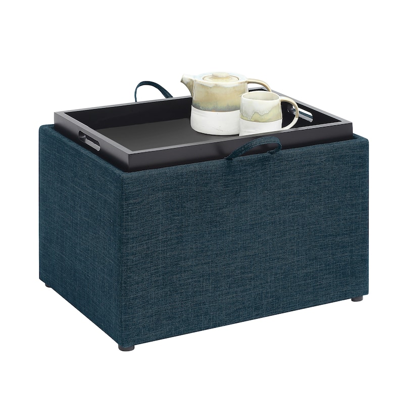 Convenience Concepts Designs4Comfort Accent Storage Ottoman with Reversible Tray
