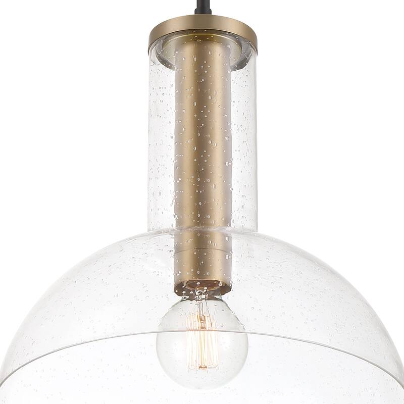 Nova 14 in. 1-Light Matte Black Modern Pendant Light
