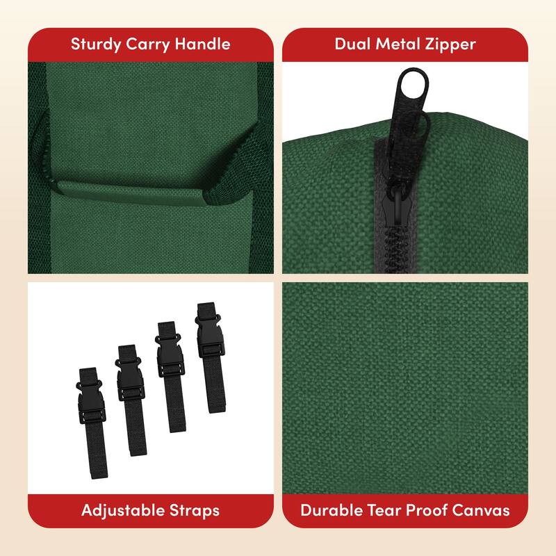 Christmas Tree Storage Bag for Artificial Trees - Canvas Storage Tote Protects Holiday Decorations and Inflatables by Elf Stor