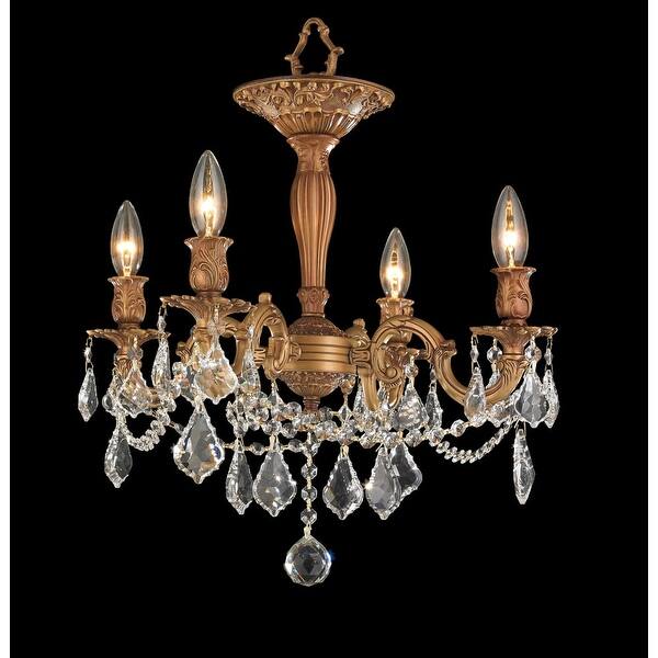 Worldwide Lighting W33303FG17CL Windsor 4Light SemiFlush Ceiling