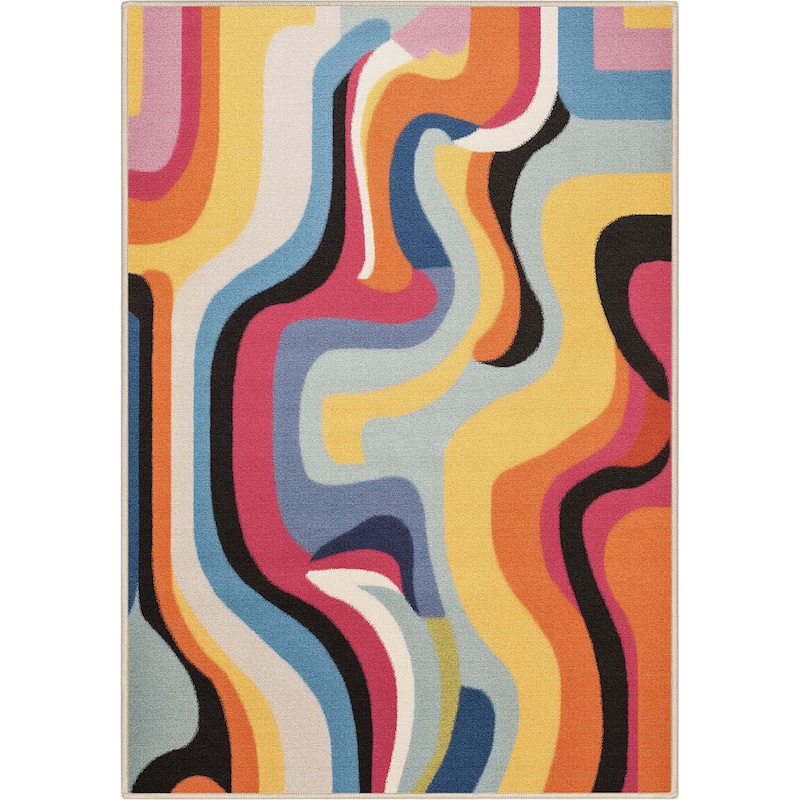 Well Woven Apollo Eternal Modern Abstract Bright Flat-Woven Area Rug