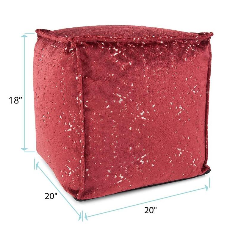 Allan Andrews Square Pouf Pasini Ruby