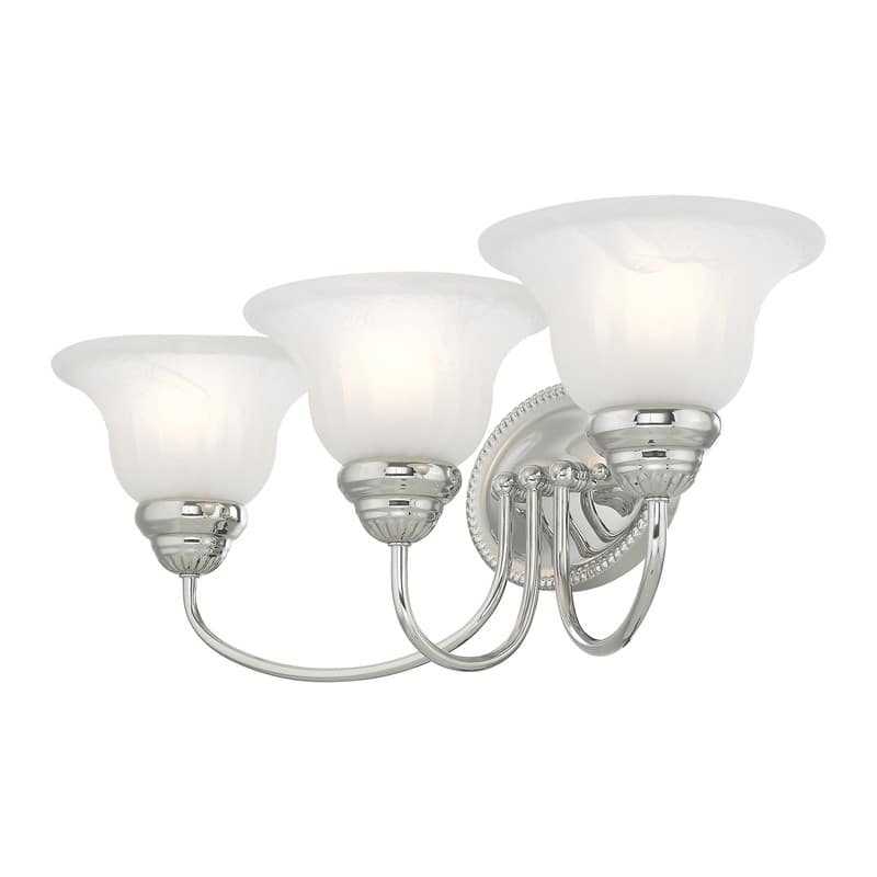 Livex Lighting 3-Light Polished Chrome Bath Vanity, 1533-05 - 23.5 W x 8" H x 8.75" E