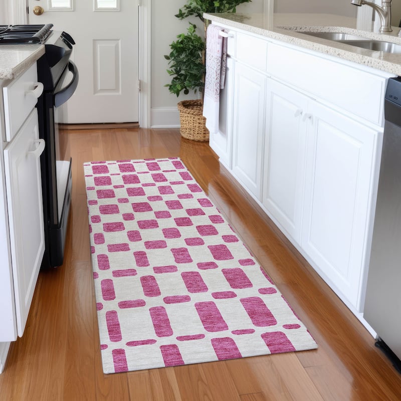 Premium Washable Super Soft Modern Hope Mayfield Rug - Blush - 2'3" x 7'6"