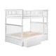 preview thumbnail 5 of 7, Columbia Full over Full Solid Wood Ladder Bunk Bed with 2 Storage Drawers in White