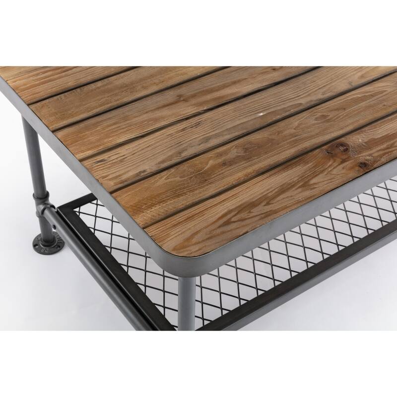 Boraam Newport Grey and Natural Coffee Table