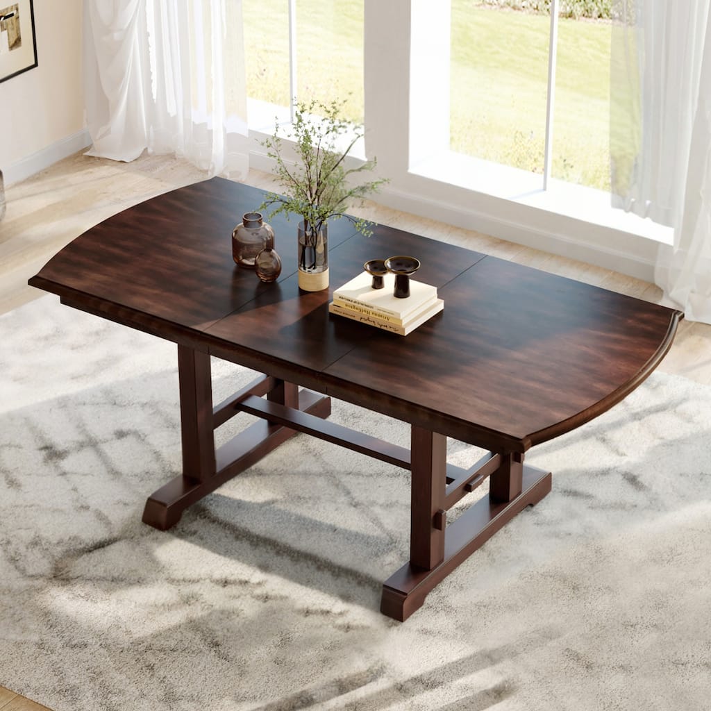 60"-78"Farmhouse Large Expanding Table for 4-8 (Cherry)