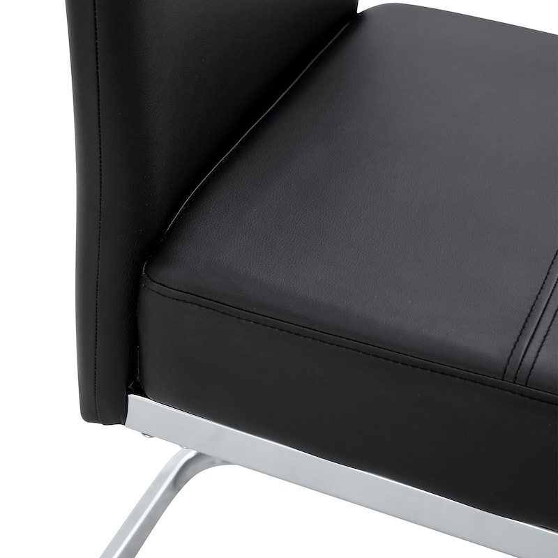 Set Of Four Thickened Pu Material Ergonomic Chairs