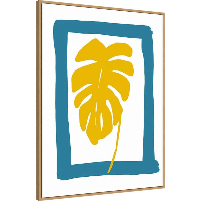 The New Oasis 4 by Bronwyn Baker Framed Canvas Wall Art Print - Sylvie Natural