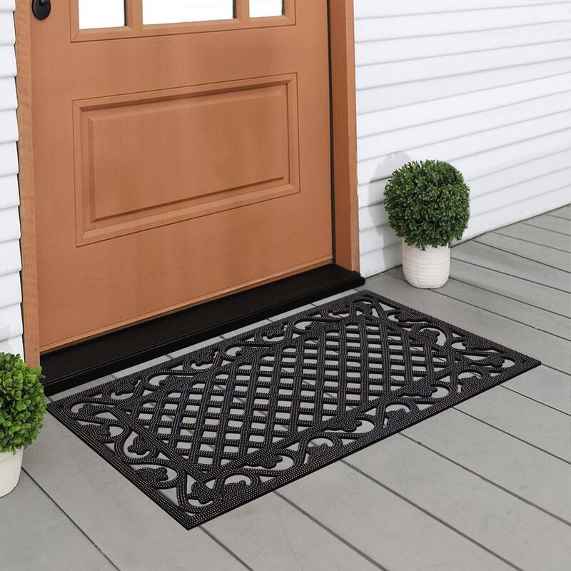 A1HC First Impression Diamonds 100% Rubber Pin Mat with Beautifully Hand Bronze Finish