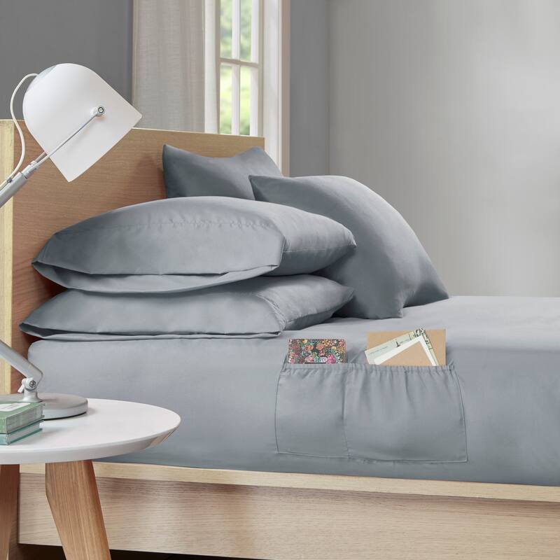 Microfiber Sheet Set with Side Storage Pockets by Intelligent Design