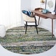 preview thumbnail 11 of 10, SAFAVIEH Porcello Neri Modern Abstract Rug 4' Round - Cream/Green - Round