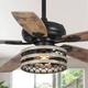 52" Farmhouse Wood 5-Blade LED Ceiling Fan with Light Kit