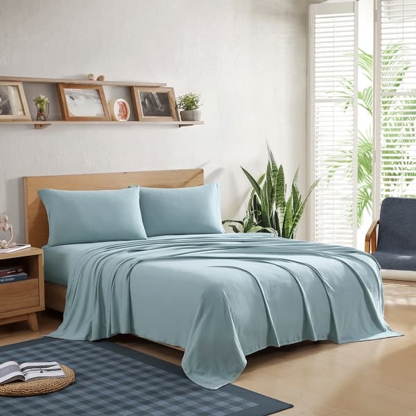 Brielle Home Jersey Knit Cotton Bed Sheet Set Bed Bath Beyond