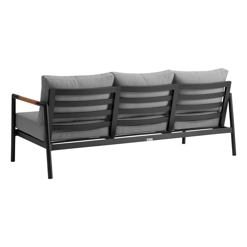 Crown 4 Piece Aluminum and Teak Outdoor Seating Set