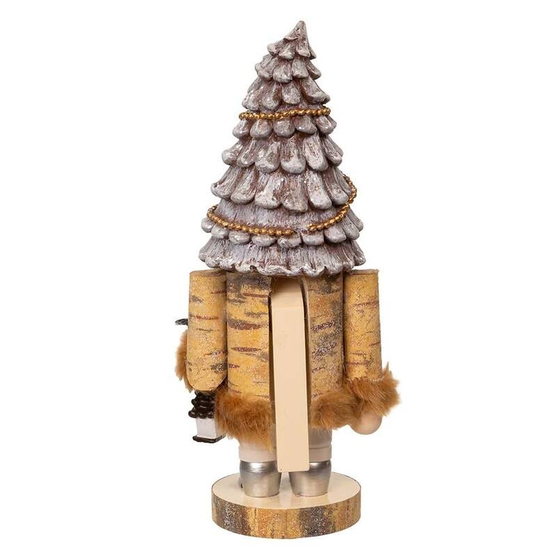 Kurt Adler 10-Inch Wooden Rustic Glamour Gnome Nutcracker - Multicolored